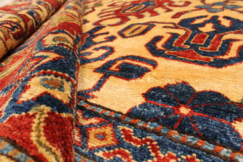 Kazak Yellow Hand Knotted 114 X 165  Area Rug 250-28811 Image 7