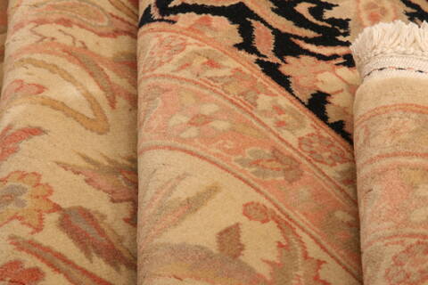 Tabriz Brown Hand Knotted 90 X 119  Area Rug 100-28812 Image 2