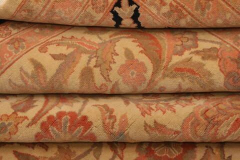 Tabriz Brown Hand Knotted 90 X 119  Area Rug 100-28812 Image 3