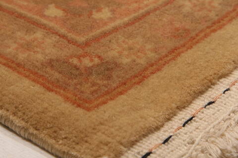 Tabriz Brown Hand Knotted 90 X 119  Area Rug 100-28812 Image 5