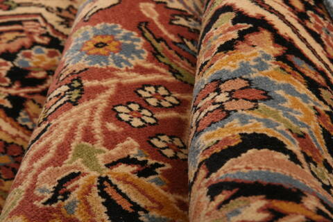 Tabriz Red Hand Knotted 90 X 119  Area Rug 100-28813 Image 2