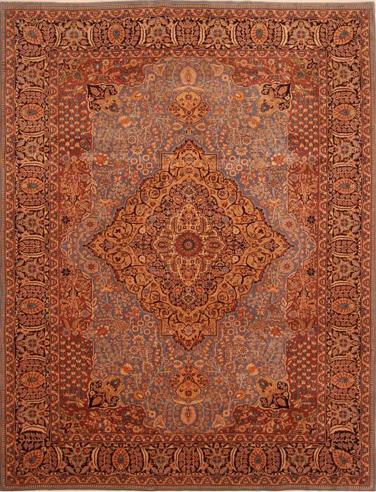 Tabriz Red Hand Knotted 90 X 119  Area Rug 100-28813 Image 0