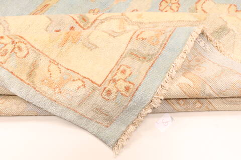 Oushak Beige Hand Knotted 124 X 1410  Area Rug 250-28819 Image 2