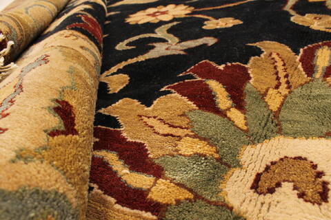Chobi Black Hand Knotted 106 X 1411  Area Rug 250-28826 Image 7