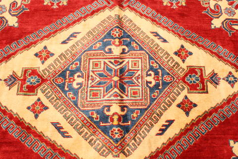 Kazak Red Hand Knotted 117 X 148  Area Rug 250-28827 Image 1