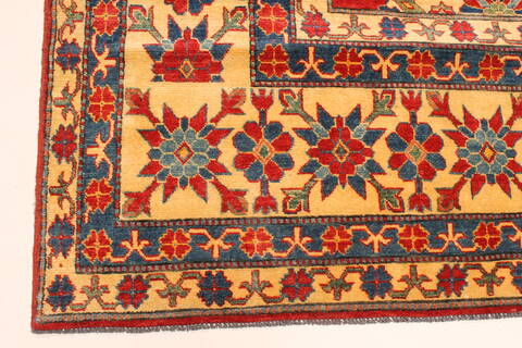 Kazak Red Hand Knotted 117 X 148  Area Rug 250-28827 Image 8
