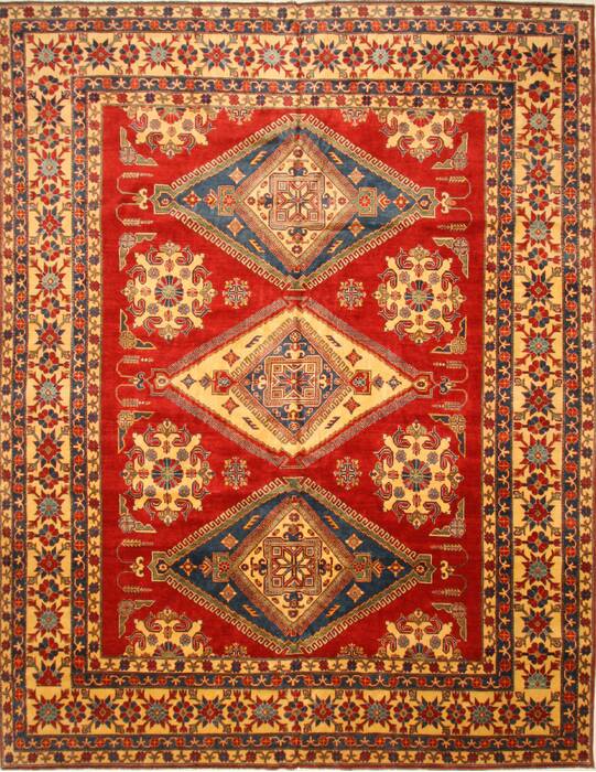 Kazak Red Hand Knotted 117 X 148  Area Rug 250-28827 Image 0