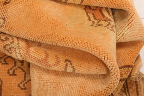 Oushak Orange Hand Knotted 94 X 121  Area Rug 100-28828 Image 2