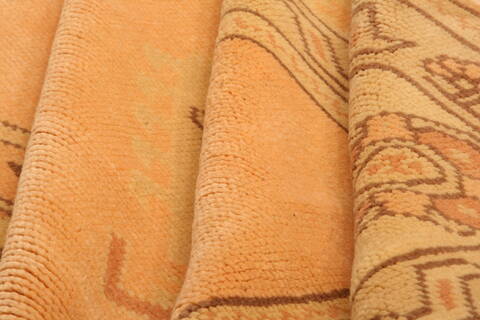 Oushak Orange Hand Knotted 94 X 121  Area Rug 100-28828 Image 3