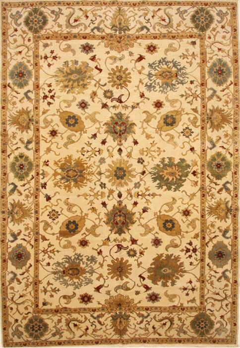 Chobi Beige Hand Knotted 104 X 150  Area Rug 250-28833 Image 0