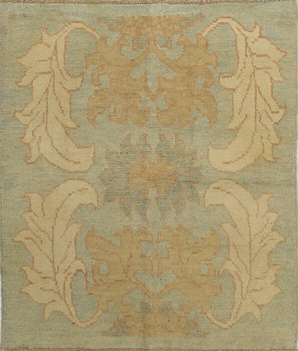 Oushak Blue Hand Knotted 45 X 52  Area Rug 500-28836 Image 0