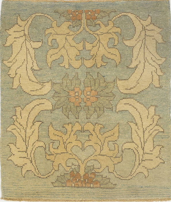 Oushak Blue Hand Knotted 46 X 54  Area Rug 500-28839 Image 0