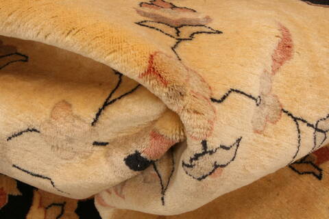 Tabriz Beige Hand Knotted 810 X 112  Area Rug 100-28842 Image 1