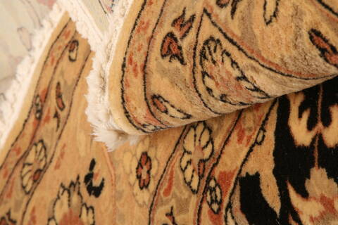Tabriz Beige Hand Knotted 810 X 112  Area Rug 100-28842 Image 3