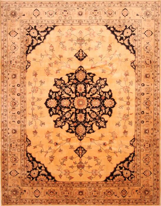 Tabriz Beige Hand Knotted 810 X 112  Area Rug 100-28842 Image 0