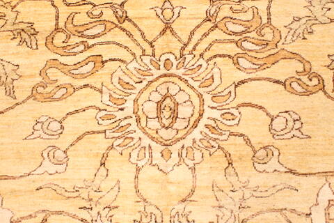Pishavar Beige Hand Knotted 120 X 203  Area Rug 250-28843 Image 2