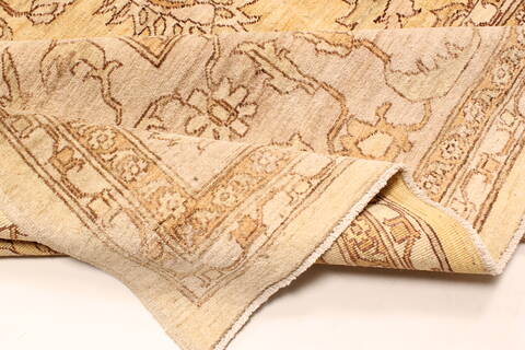 Pishavar Beige Hand Knotted 120 X 203  Area Rug 250-28843 Image 6