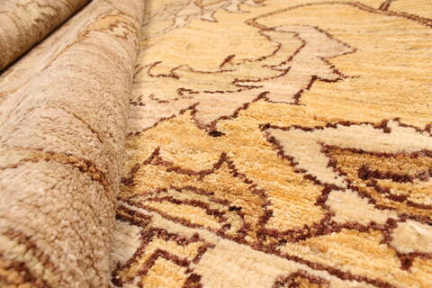 Pishavar Beige Hand Knotted 120 X 203  Area Rug 250-28843 Image 7