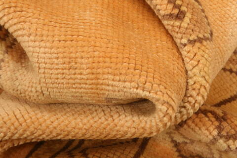 Oushak Orange Hand Knotted 97 X 124  Area Rug 100-28845 Image 1