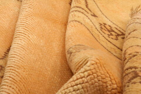 Oushak Orange Hand Knotted 97 X 124  Area Rug 100-28845 Image 2