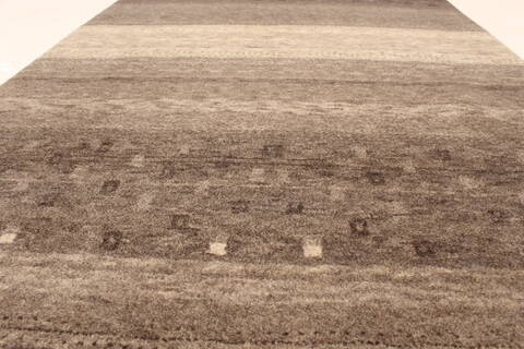 Gabbeh Grey Hand Knotted 27 X 42  Area Rug 250-28947 Image 1
