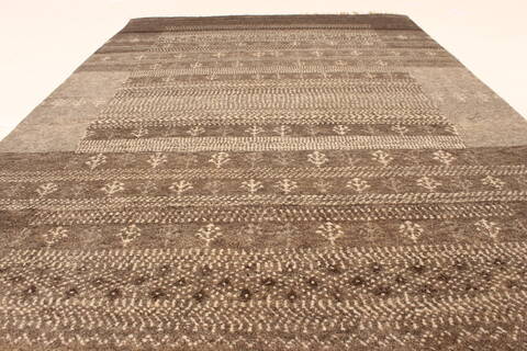 Gabbeh Grey Hand Knotted 26 X 311  Area Rug 250-28959 Image 3