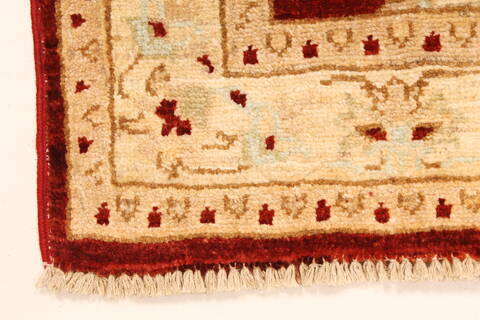 Pishavar Beige Hand Knotted 27 X 40  Area Rug 250-28961 Image 1