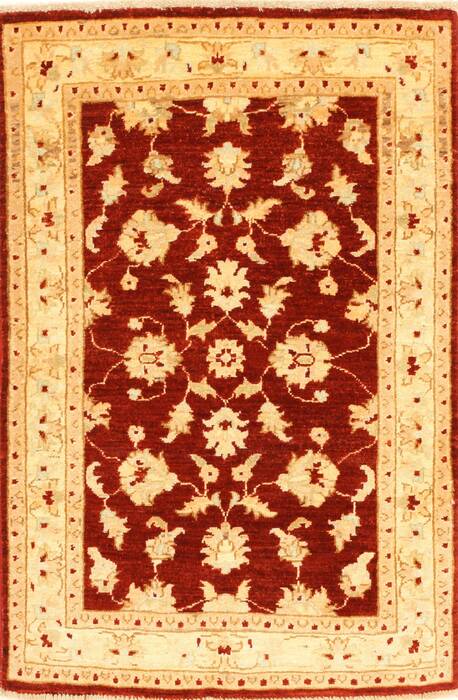 Pishavar Beige Hand Knotted 27 X 40  Area Rug 250-28961 Image 0