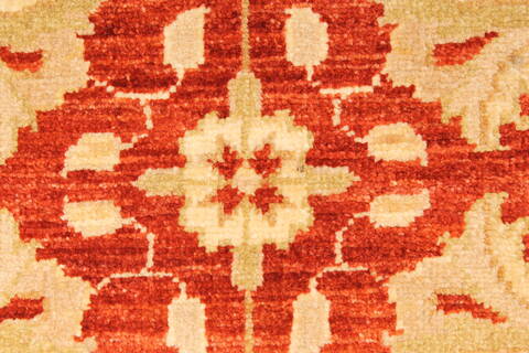 Pishavar Beige Hand Knotted 27 X 311  Area Rug 250-28965 Image 2