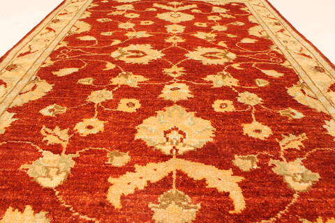 Pishavar Beige Hand Knotted 28 X 311  Area Rug 250-28977 Image 1