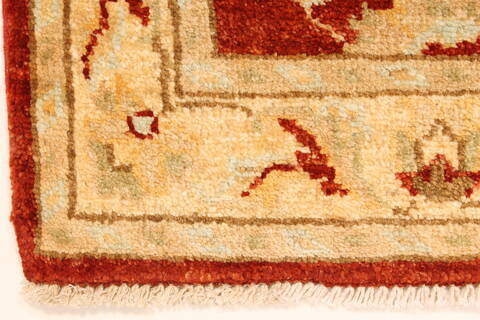 Pishavar Beige Hand Knotted 28 X 311  Area Rug 250-28977 Image 6