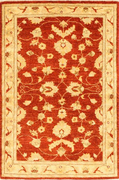 Pishavar Beige Hand Knotted 28 X 311  Area Rug 250-28977 Image 0