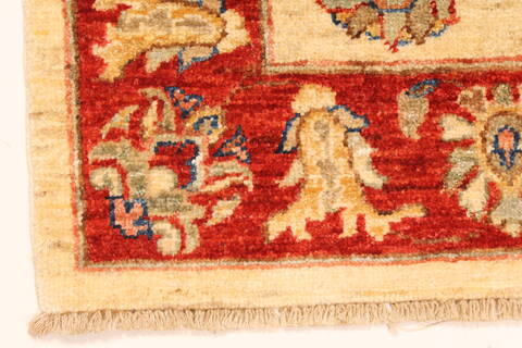 Pishavar Beige Hand Knotted 29 X 311  Area Rug 250-28980 Image 1