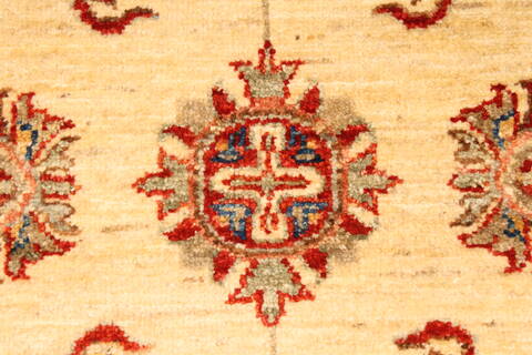 Pishavar Beige Hand Knotted 29 X 311  Area Rug 250-28980 Image 2