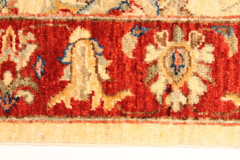 Pishavar Beige Hand Knotted 29 X 311  Area Rug 250-28980 Image 3