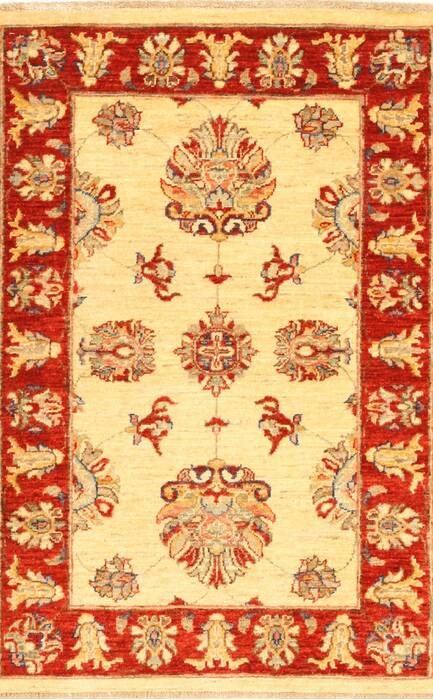 Pishavar Beige Hand Knotted 29 X 311  Area Rug 250-28980 Image 0