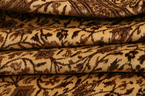 Tabriz Brown Hand Knotted 85 X 121  Area Rug 100-28985 Image 5