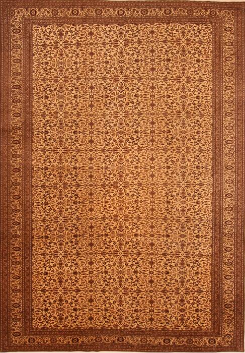 Tabriz Brown Hand Knotted 85 X 121  Area Rug 100-28985 Image 0