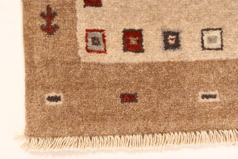 Gabbeh Beige Hand Knotted 27 X 40  Area Rug 250-28986 Image 1