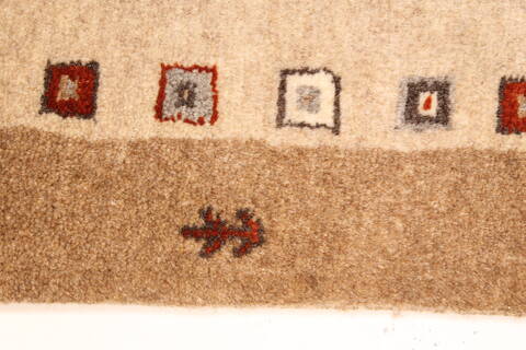 Gabbeh Beige Hand Knotted 27 X 40  Area Rug 250-28986 Image 3