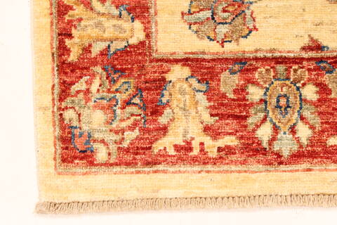 Pishavar Beige Hand Knotted 28 X 43  Area Rug 250-28999 Image 1