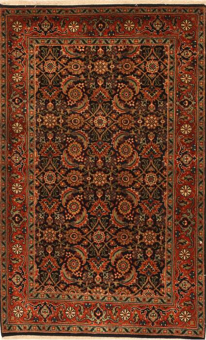 Herati Beige Hand Knotted 27 X 42  Area Rug 250-29004 Image 0