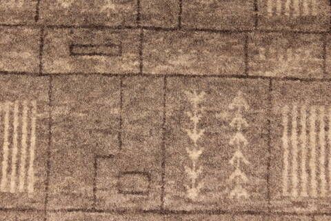 Gabbeh Grey Hand Knotted 26 X 311  Area Rug 250-29015 Image 2