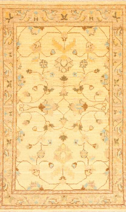 Pishavar Beige Hand Knotted 28 X 44  Area Rug 250-29016 Image 0