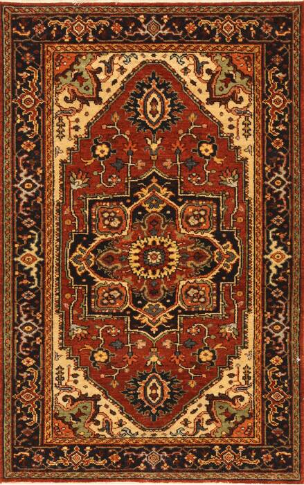 Serapi Brown Hand Knotted 26 X 310  Area Rug 250-29023 Image 0