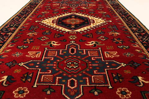 Karajeh Red Hand Knotted 27 X 42  Area Rug 250-29028 Image 4