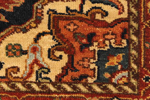 Serapi Blue Hand Knotted 26 X 40  Area Rug 250-29051 Image 7