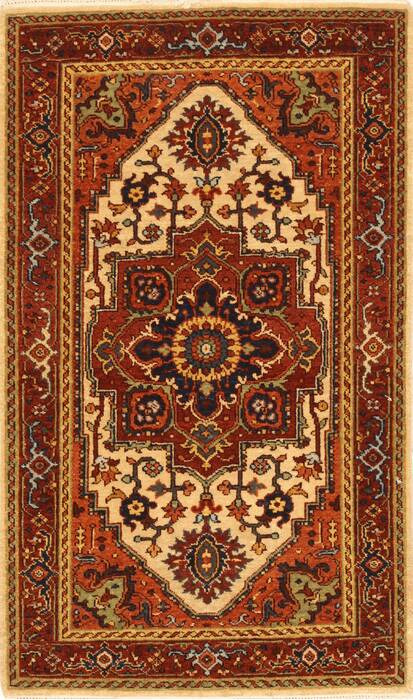 Serapi Beige Hand Knotted 26 X 41  Area Rug 250-29052 Image 0