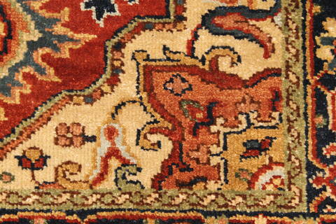 Serapi Orange Hand Knotted 26 X 40  Area Rug 250-29053 Image 7