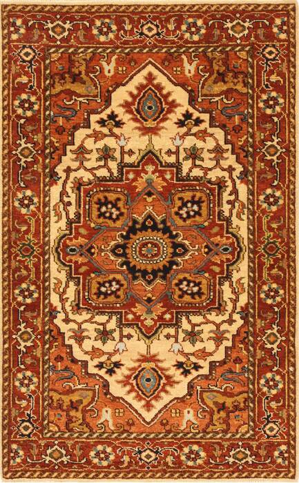Serapi Beige Hand Knotted 26 X 40  Area Rug 250-29064 Image 0